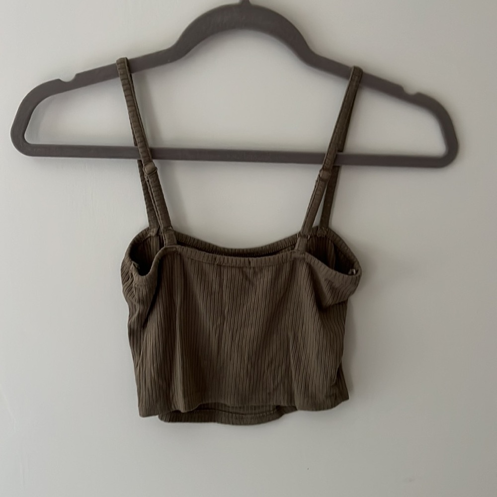 Bozzolo Super Soft Green Crop Tank Top